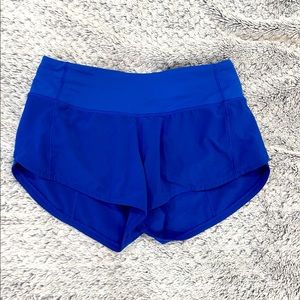 lululemon speed up, royal blue shorts!!